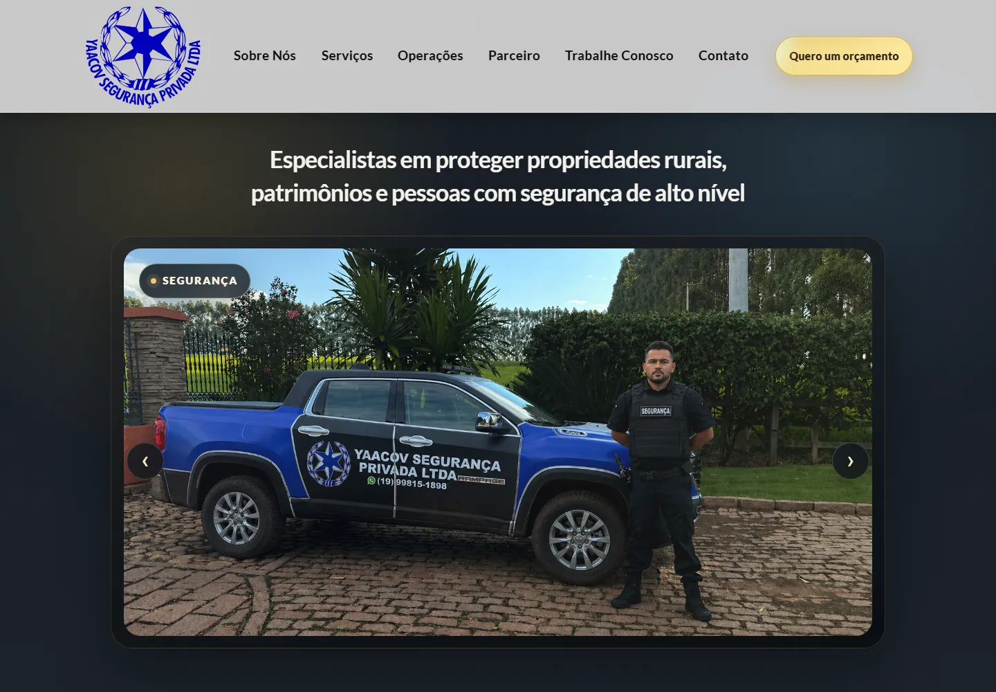 Site institucional Yaacov Segurança